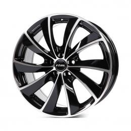 Rial Lugano 7.5x17 PCD5x100 ET36 Dia63.3 Diamond Black Front Polished