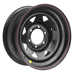 Off-Road Wheels Диск усиленный стальной черный (треугольник мелкий) 8x16 PCD6x139.7 ET-10 Dia110 Черный